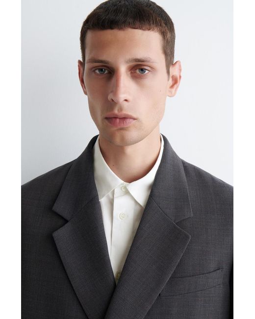 COS Unstructured Wool-Blend Blazer in Black for Men | Lyst