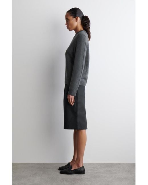 COS Gray Cashmere Crew-Neck Jumper