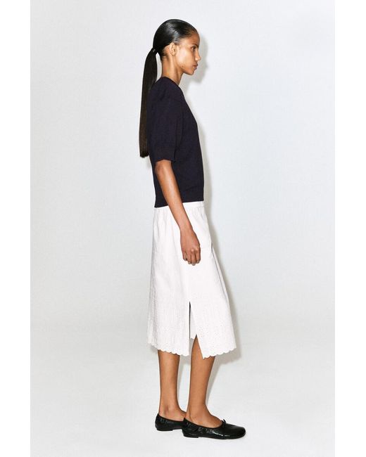 COS Blue Knitted Cotton T-Shirt