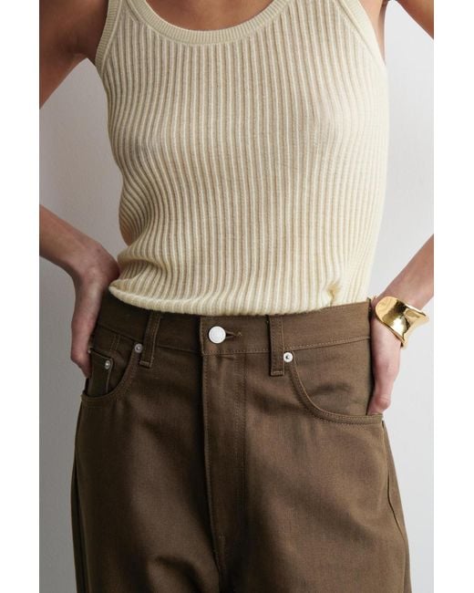 COS Brown Bay Barrel-Leg Jeans