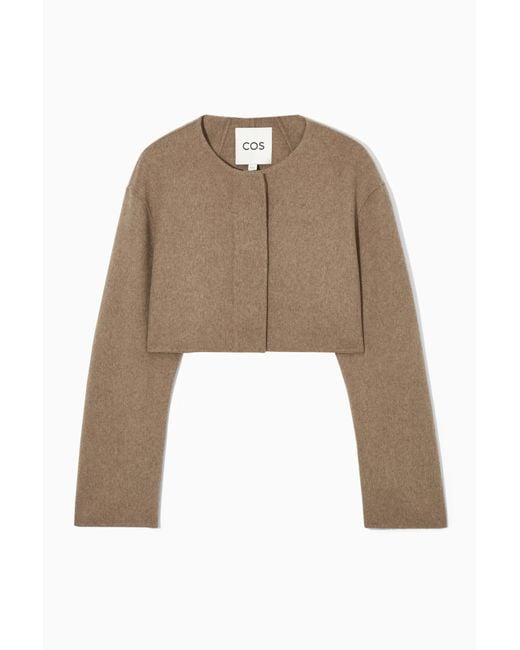 COS Natural Double-faced Cropped Hybrid Jacket