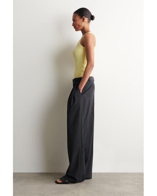COS Yellow Ribbed Cotton Tank Top