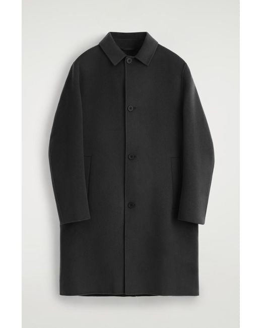 COS Men's Black Split Wool Car Coat - Main Image