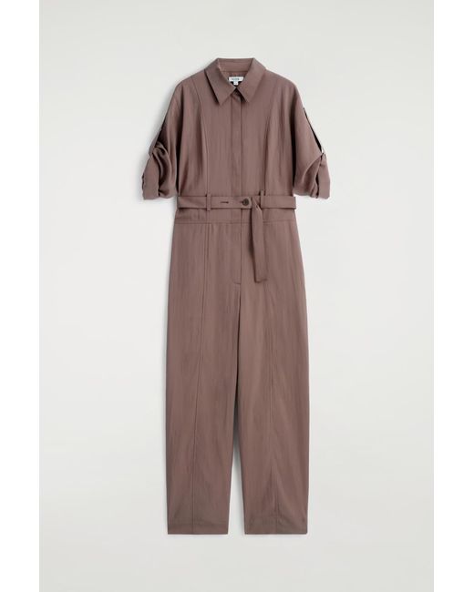 COS Brown Belted Modal Coverall