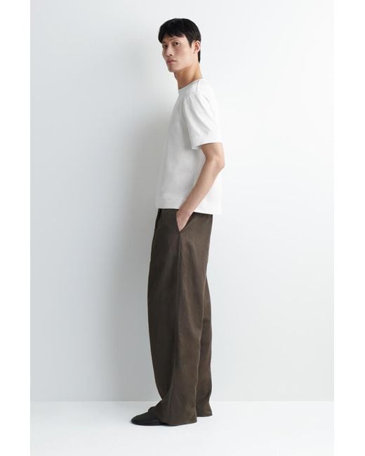 COS White Boat-Neck Cotton T-Shirt for men