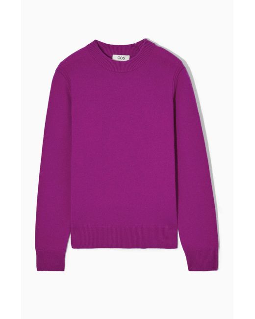 COS Purple Pure Cashmere Jumper