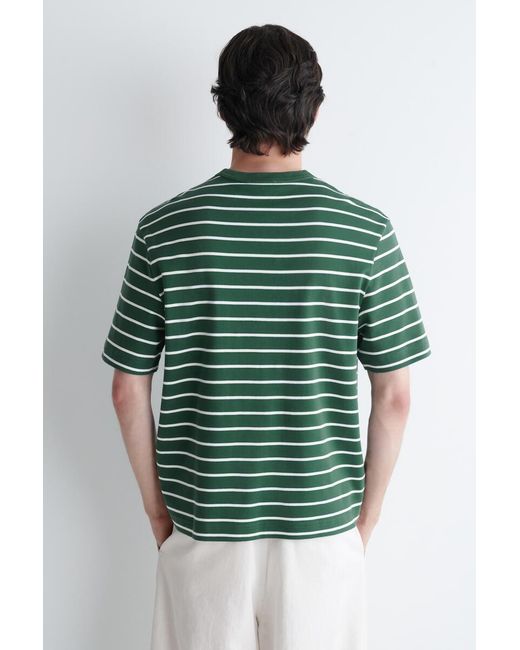 COS Green Interlock Cotton Crew-Neck T-Shirt for men