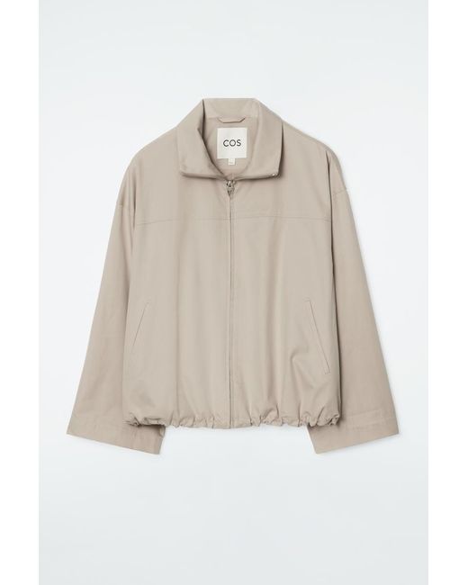 COS Natural Bubble-hem Cotton Jacket
