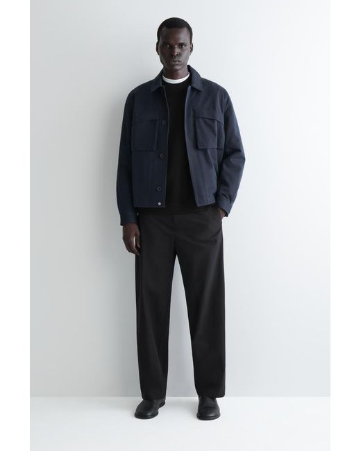 COS Black Relaxed Scuba Sweatshirt for men
