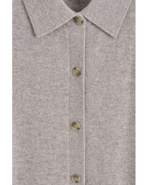 COS Gray Cashmere Shirt