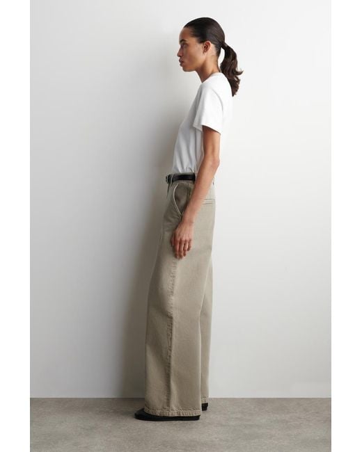 COS Natural Wide-Leg Denim Trousers