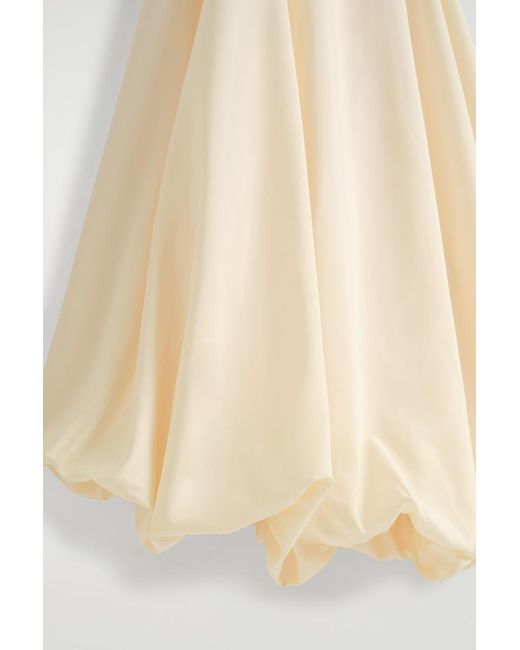 COS Natural Bubble-Hem Midi Dress