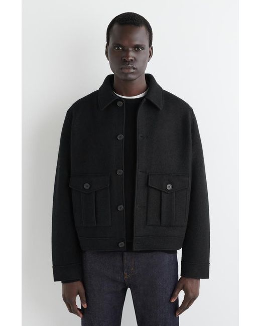 COS Black Boiled-Wool Jacket for men