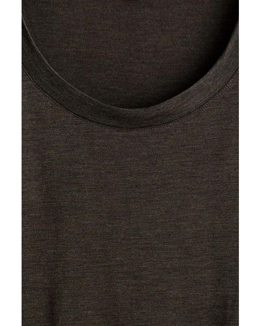 COS Black Slim Silk T-Shirt