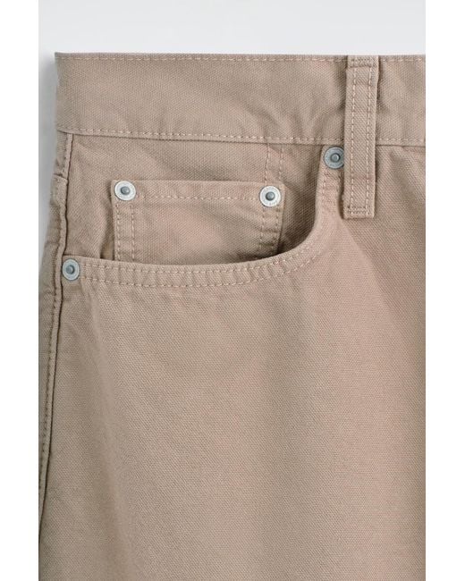 COS Natural Mallow Relaxed-Fit Barrel-Leg Jeans for men