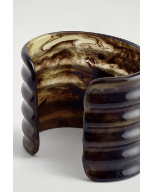 COS Brown Rippled Cuff