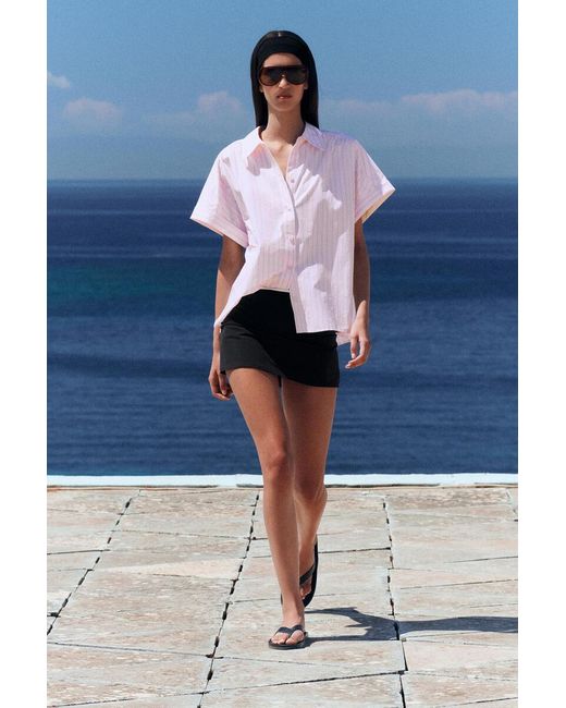 COS Black Minimal Jersey Shorts