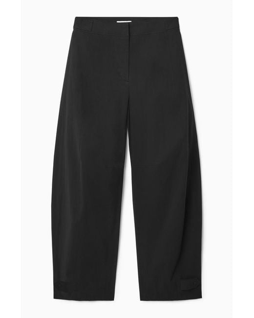 COS Gray Utility Barrel-leg Pants