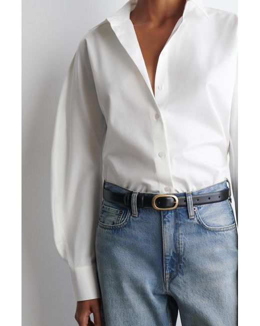 COS White Rounded Pima Cotton Shirt