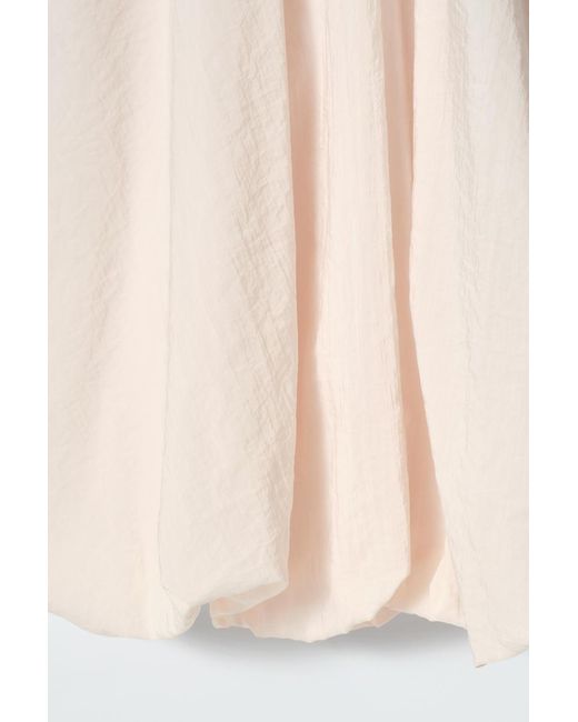 COS Natural Sleeveless Bubble-Hem Midi Dress