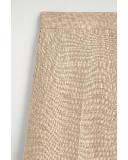COS Natural Longline Tailored Shorts