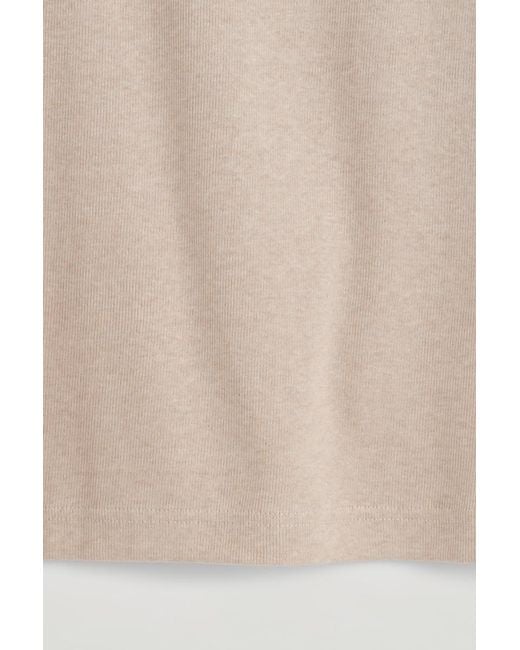 COS Natural Cotton-Jersey Long-Sleeved Top