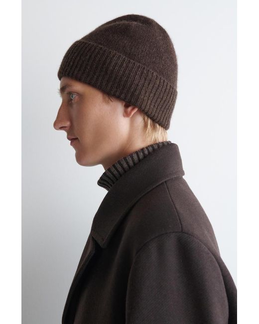 COS Brown Pure Cashmere Beanie
