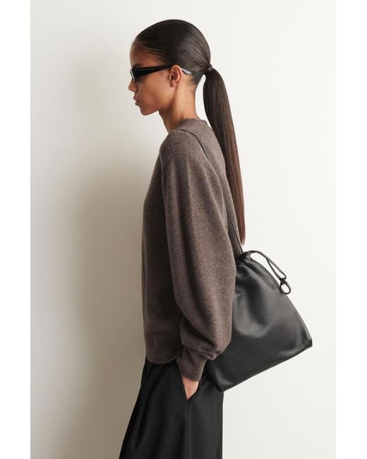 COS Black Drawstring Crossbody Bag