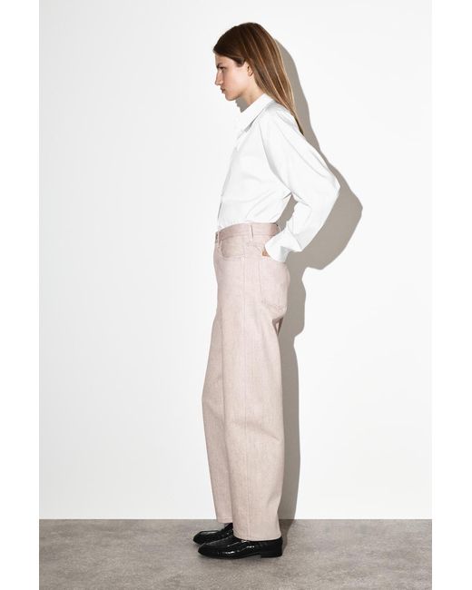 COS Pink Bay Barrel-Leg Jeans