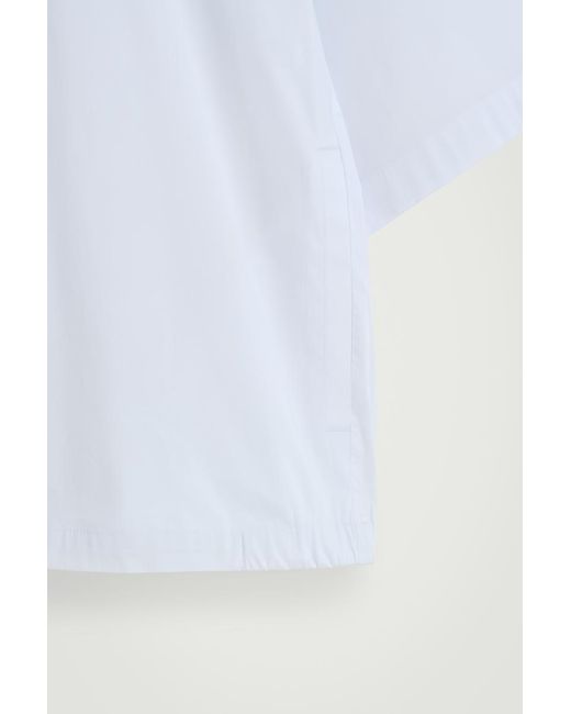 COS Blue Cotton Popover Short-Sleeved Shirt for men