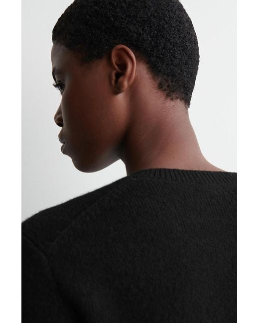COS Black Merino Wool Crew-Neck Sweater