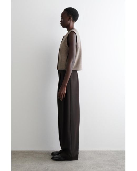 COS Gray Boiled Merino Wool Vest
