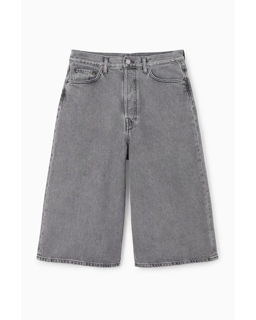 COS Gray Knee-length Denim Shorts