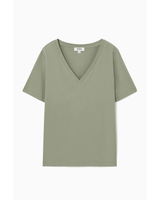 COS Green 24/7 V-neck T-shirt