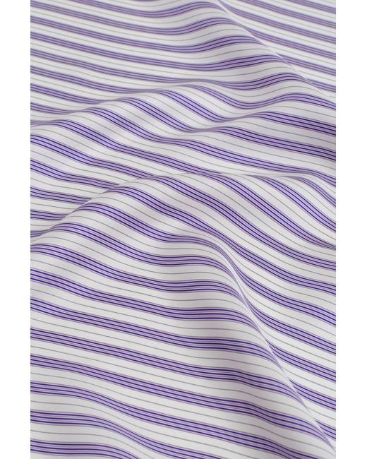 COS Purple Striped Silk Scarf
