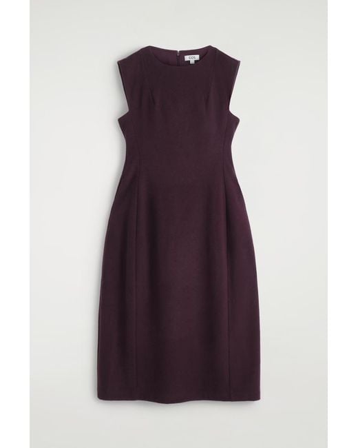 eileen fisher v neck midi dress Eileen Fisher Organic Linen Easy Dress in Petunia, L