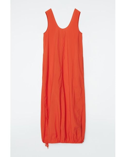 COS Red Oversized Parachute Maxi Dress