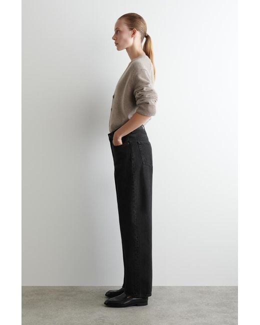 COS Gray Bay Barrel-Leg Jeans