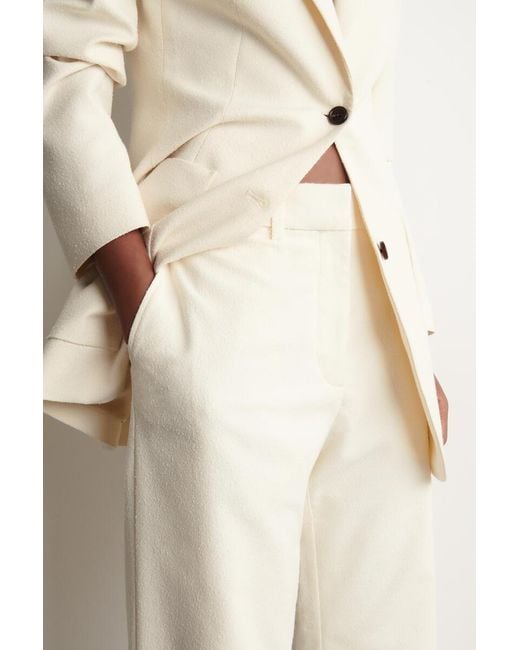 COS Natural Textured Slim Straight-Leg Pants