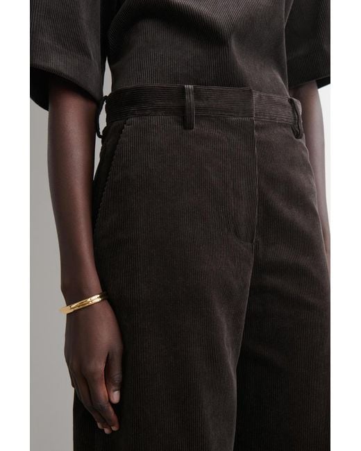 COS Black Corduroy Culottes
