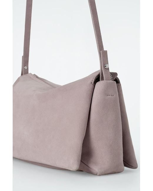 COS Pink Tome Mini Crossbody Bag - Suede