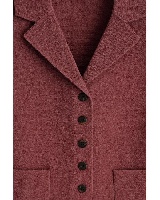 COS Red Bouclé-Knit Vest
