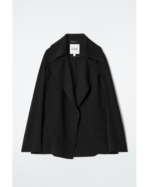 COS Black Fluid Crepe Blazer