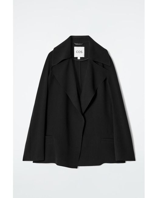 COS Black Fluid Crepe Blazer