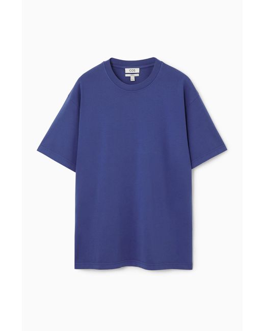 COS Blue Slouched T-shirt for men