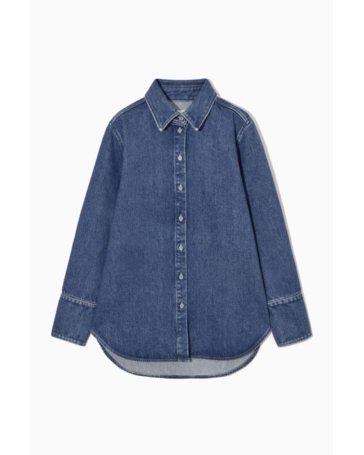 COS Blue Structured Denim Shirt