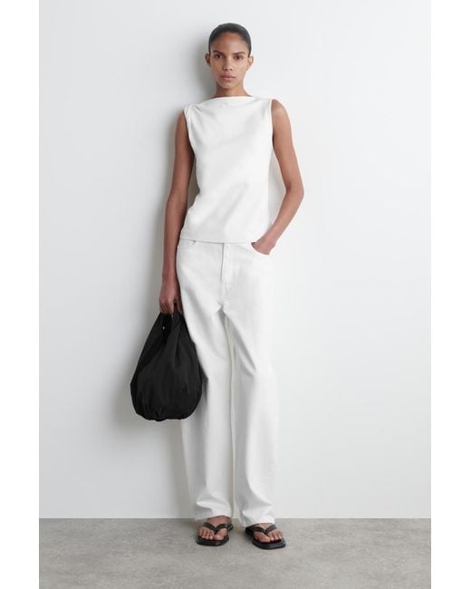 COS CLOUD TOTE トートバッグ CLOUD TOTE - LEATHER - BLACK | COS