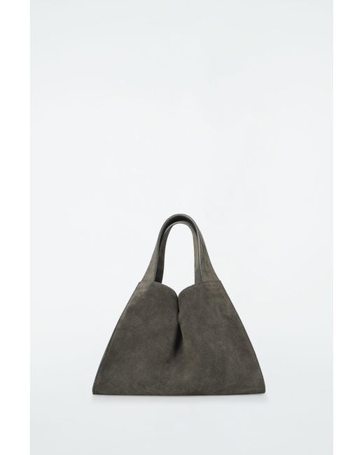 COS Black Alcove Mini Tote Bag - Suede