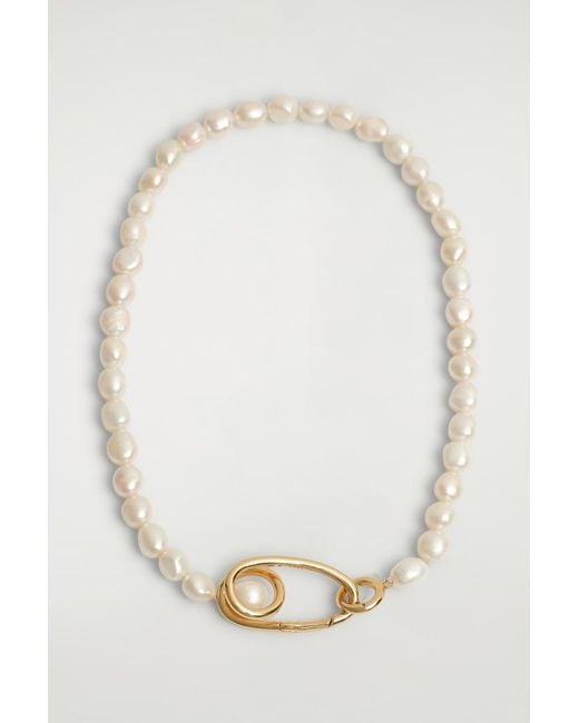COS White Coiled Freshwater Pearl Necklace