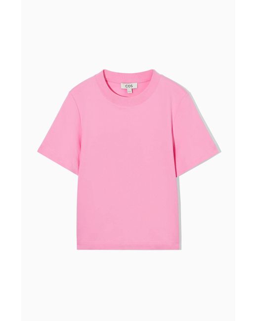 COS The Clean Cut T-shirt in Pink | Lyst